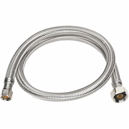 GREENGRASS 0.375 in. Flare x 0.5 in. Female Pipe x 12 in. Stainless Steel Faucet Supply Line GR2498946